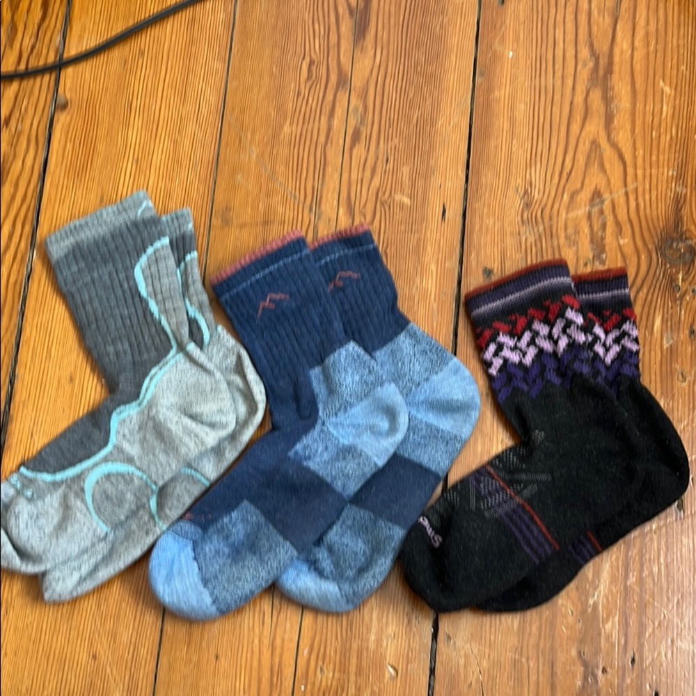Lot of 3 pair women’s merino wool hiking socks